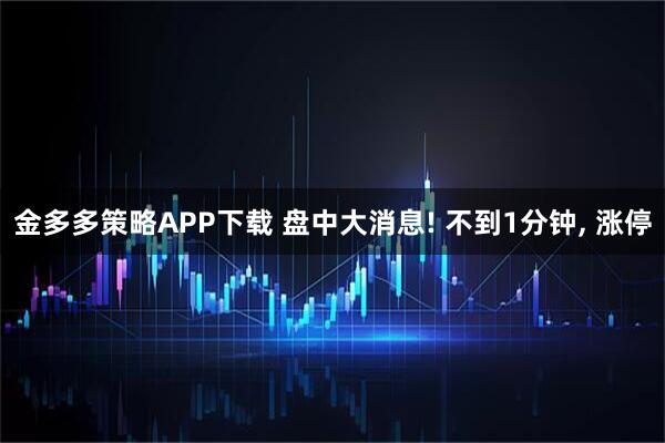 金多多策略APP下载 盘中大消息! 不到1分钟, 涨停